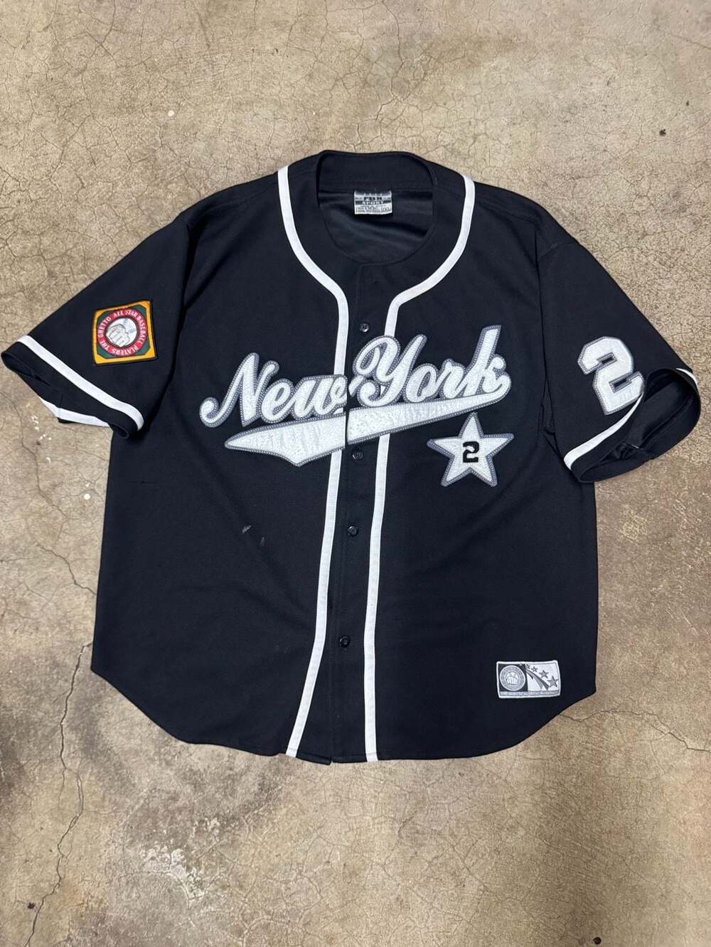 Fox Sport New York Baseball Jersey Size 2XL Black The All Star